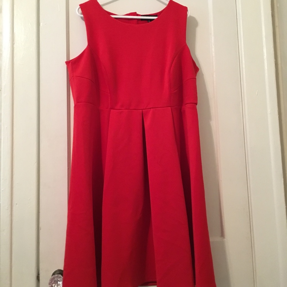Eloquii essential red scuba plus dress